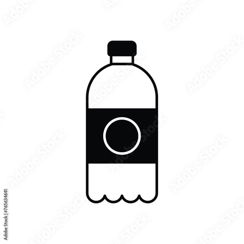 Black Solid Mineral Water vector icon