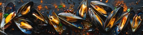 mussel delicacy dish on a plate.