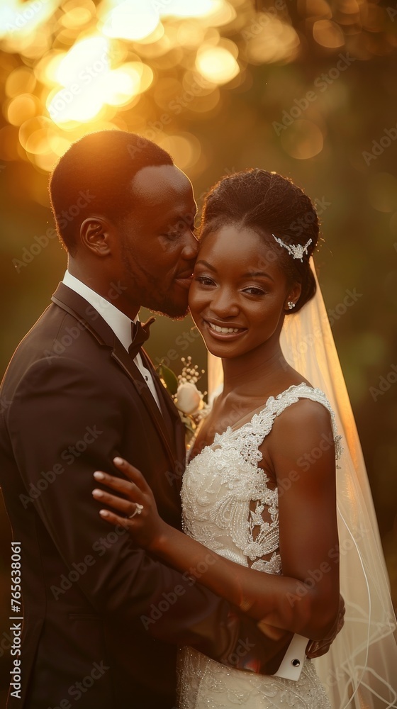 black couple wedding