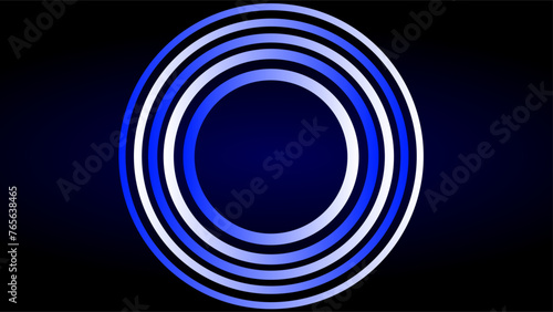 Bluish white circle outlines repeating and thinning emphasis background