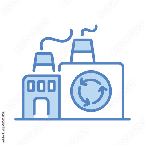 Factory Recycling  icon editable stock vector icon