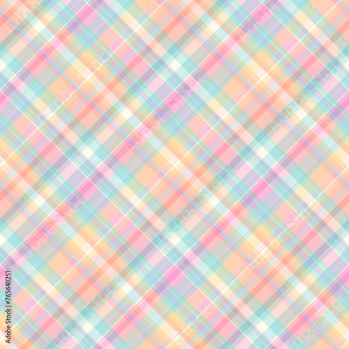 Wallpaper Mural spring plaid or checked pattern, pastel easter plaid Rainbow Plaid Seamless Pattern Colorful plaid repeating seamless illustration suitable for fashion, interiors, Easter, baby shower decor. Torontodigital.ca