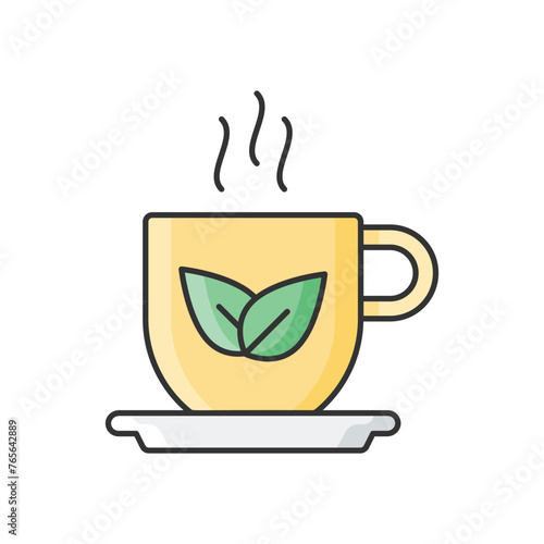 Color Line Herbal vector icon