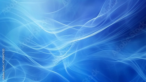 Blue abstract background with smooth and soft lines.