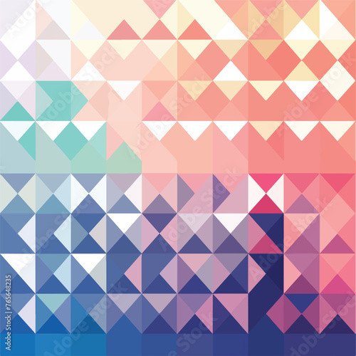 flat design triangle ombre pattern background vecto