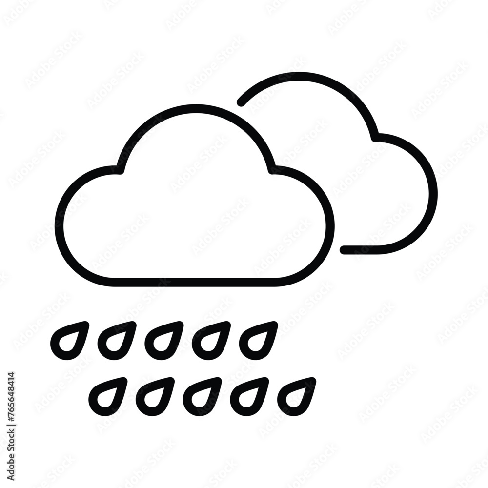 Rain icon editable stock vector icon Rain icon editable stock vector icon