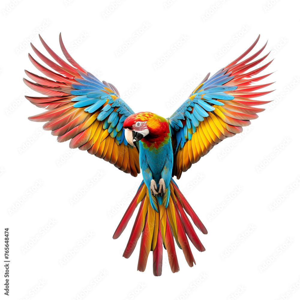 Fototapeta premium parrot isolated on white 