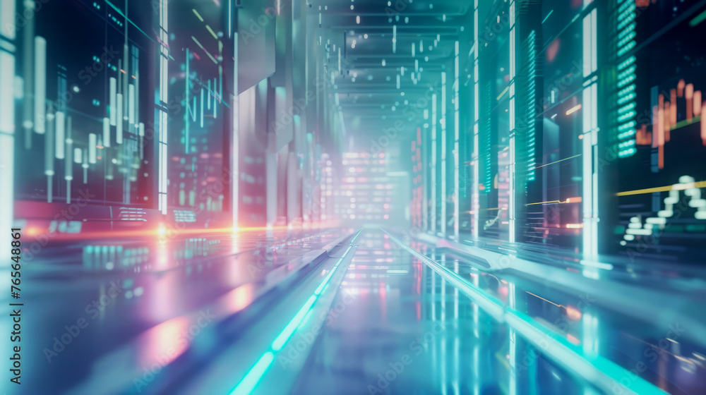 Abstract futuristic corridor wall graph digital stock background. Abstract futuristic corridor wall graph digital stock background.