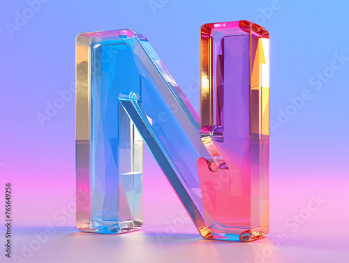 letter with 3D style