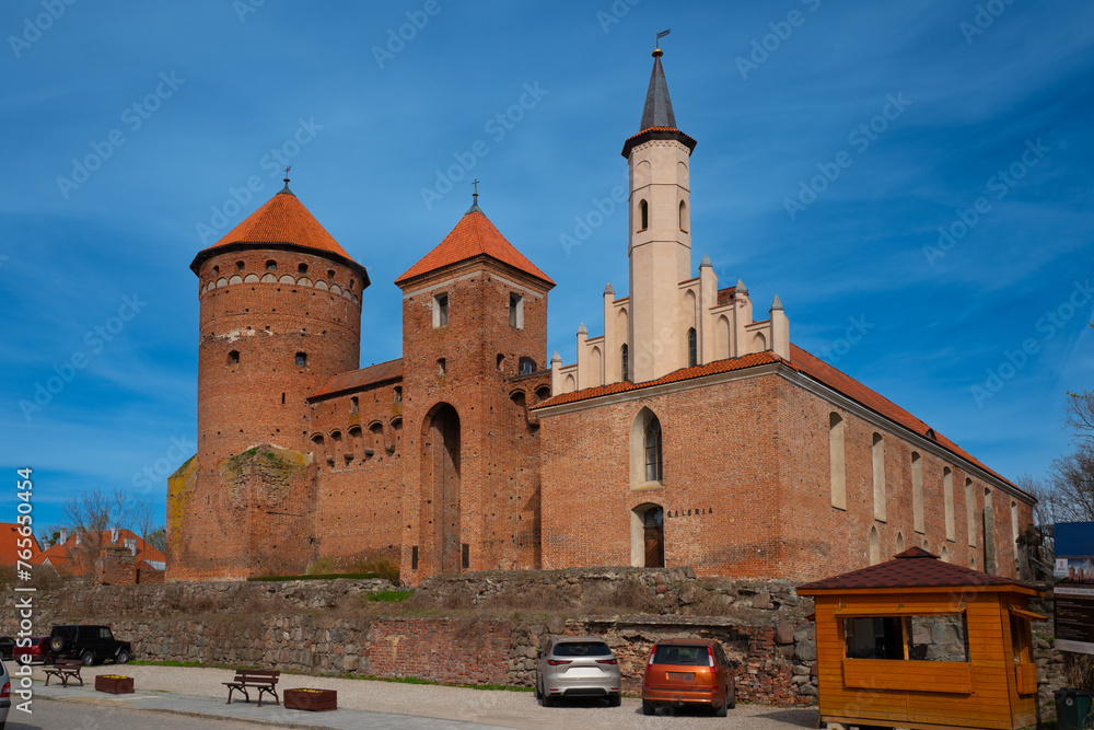 Fototapeta premium 2023-04-21 Reszel Medieval gothic castle of Warmian bishops. Reszel Poland.