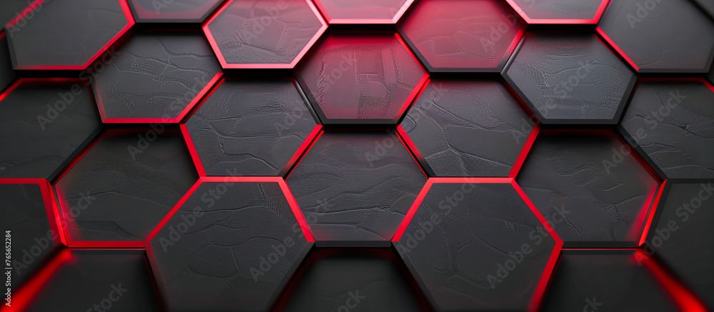 Modern Technology and Hexagon Pattern, Abstract Futuristic Design with Honeycomb Texture in Dark Background Modern Technology and Hexagon Pattern, Abstract Futuristic Design with Honeycomb Texture in Dark Background