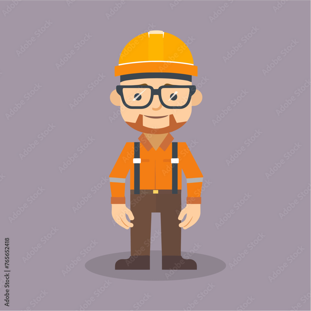 foremen worker flat vector il... foremen worker flat vector il...