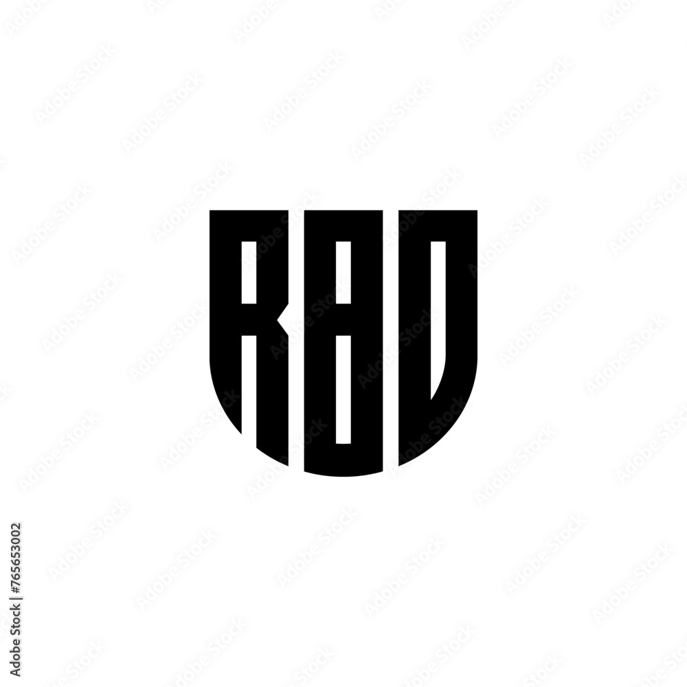RBD letter logo design with white background in illustrator, cube logo, vector logo, modern alphabet font overlap style. calligraphy designs for logo, Poster, Invitation, etc.