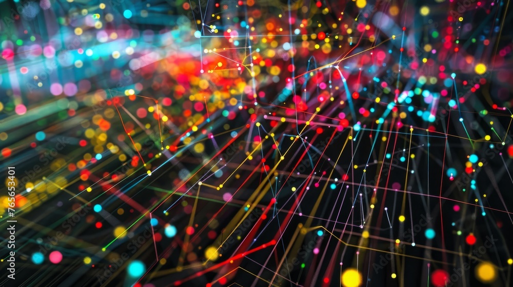 Colorful Abstract Background With Lines and Dots Colorful Abstract Background With Lines and Dots