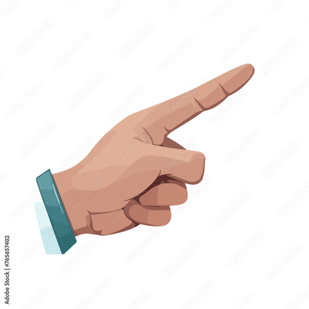hand pointing with index finger icon flat vector il