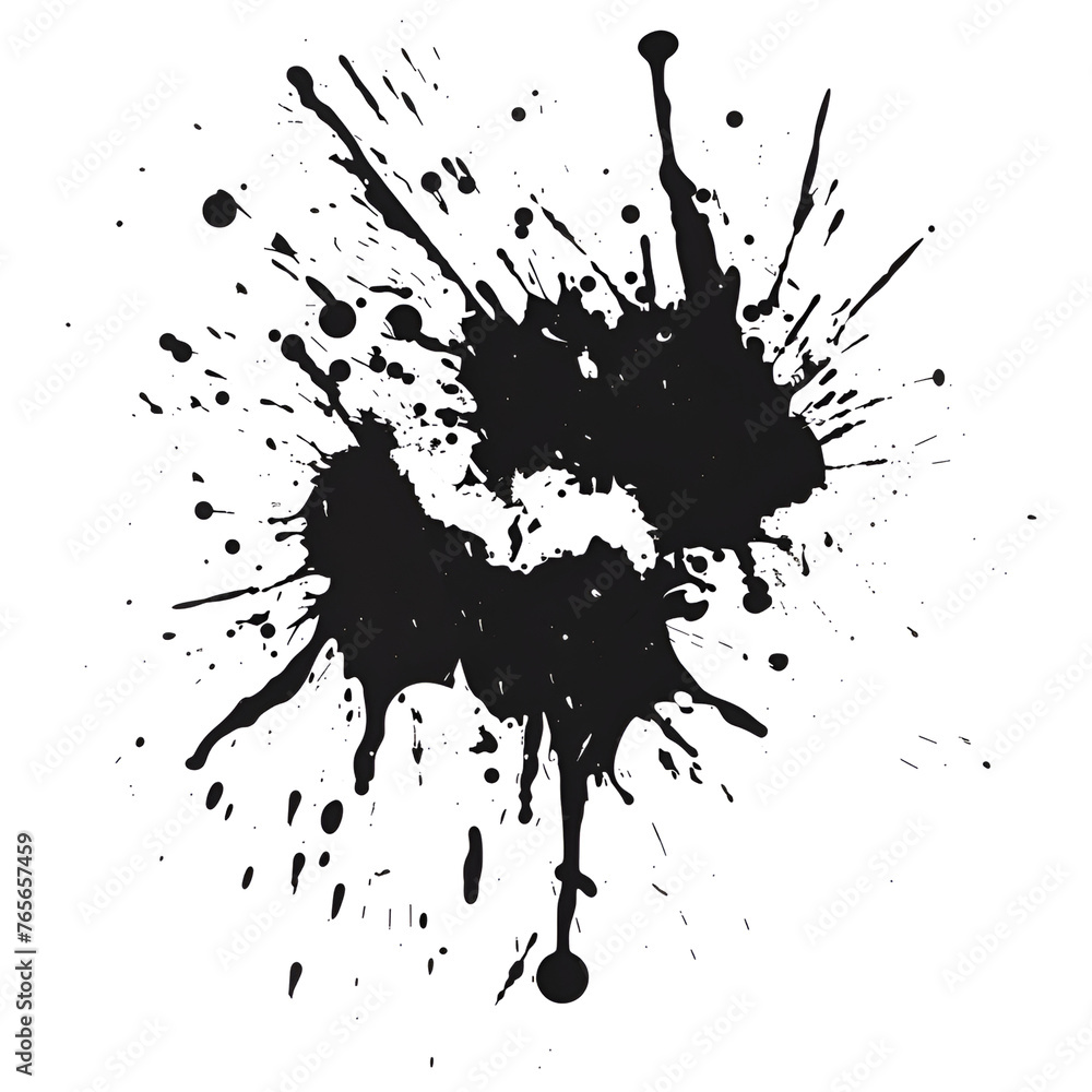 Ink splatter on transparent background Ink splatter on transparent background