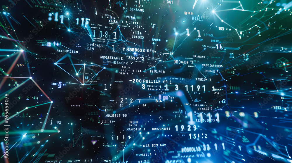 Network and technology abstract concept, symbolizing futuristic digital communication, data exchange, and innovation Network and technology abstract concept, symbolizing futuristic digital communication, data exchange, and innovation