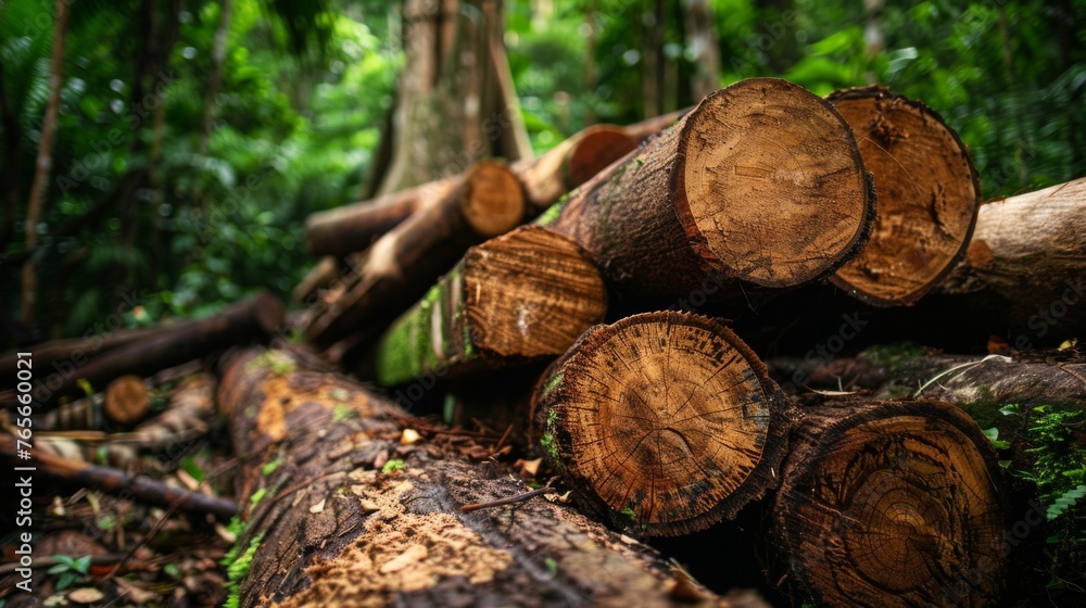 Illegal logging in tropical forests