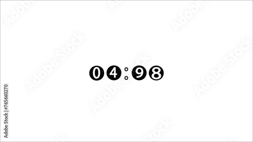 Vector illustration of ten o'clock digital clock icon sign and symbol on white background.