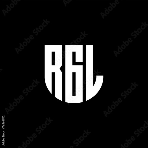 RG Lletter logo design with black background in illustrator, cube logo, vector logo, modern alphabet font overlap style. calligraphy designs for logo, Poster, Invitation, etc. photo