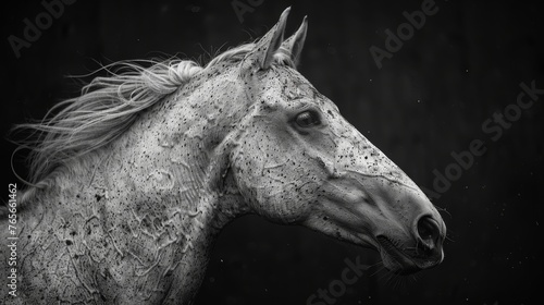 side profile of a horses 