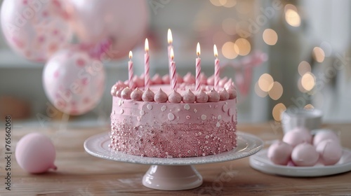 Close Up of Cake With Raspberries