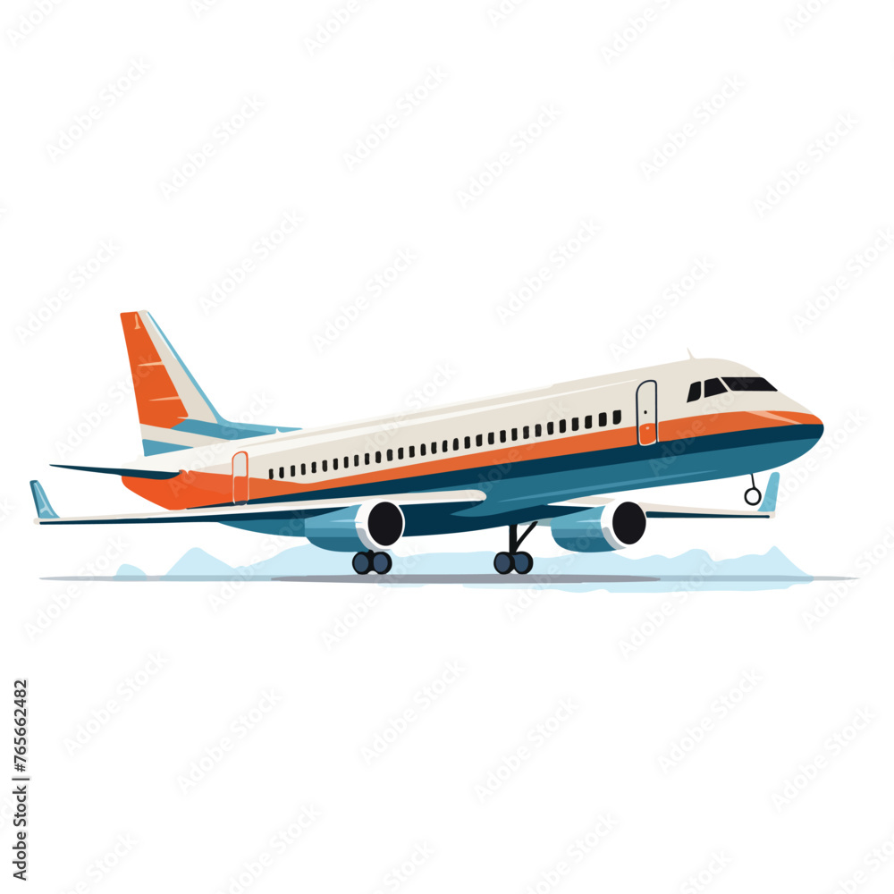 Isolated airplane design flat vector illustration i