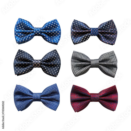 Bow ties isolated on transparent background