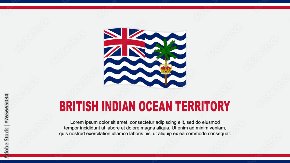 British Indian Ocean Territory Flag Abstract Background Design Template. Independence Day Banner Social Media Vector Illustration. Design