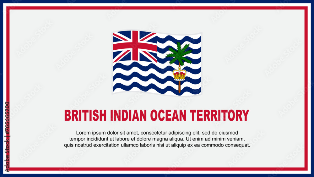 British Indian Ocean Territory Flag Abstract Background Design Template. Independence Day Banner Social Media Vector Illustration. Banner