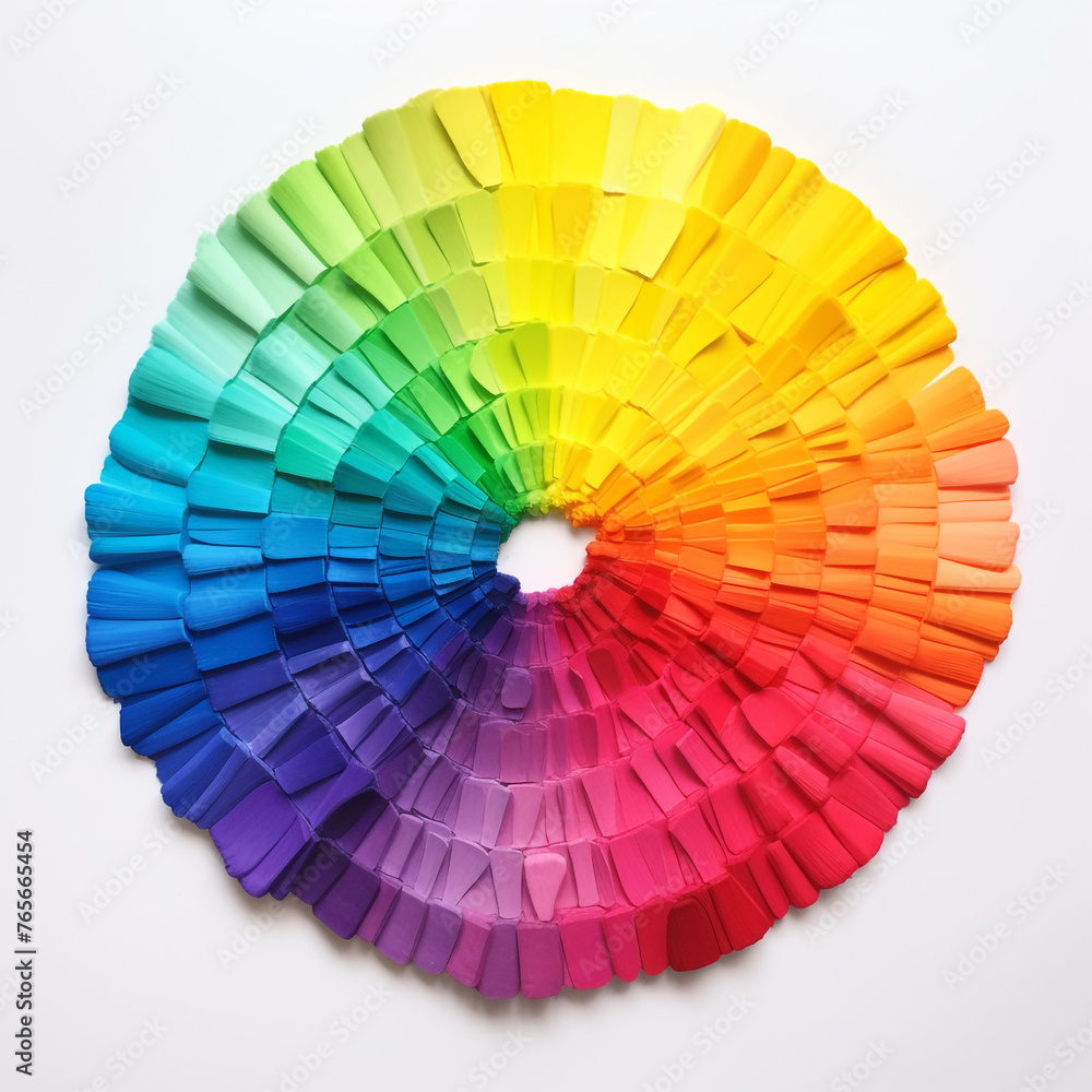 rainbow in the full spectrum of colours on a white background creative with Generative Ai rainbow in the full spectrum of colours on a white background creative with Generative Ai