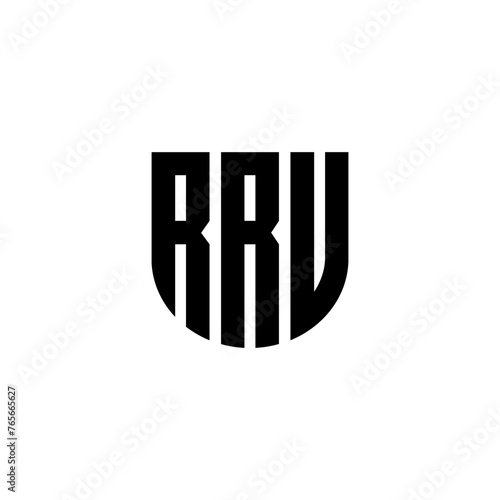 RRU letter logo design with white background in illustrator, cube logo, vector logo, modern alphabet font overlap style. calligraphy designs for logo, Poster, Invitation, etc.
