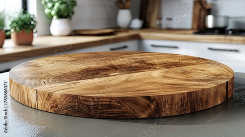 Wooden Cutting Board on Counter