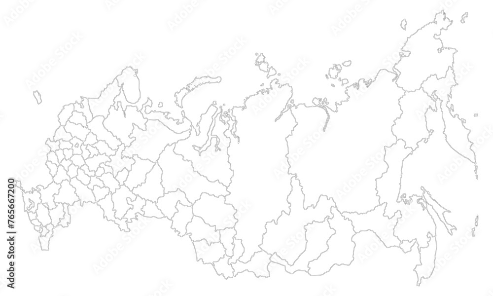 Outline russia map.