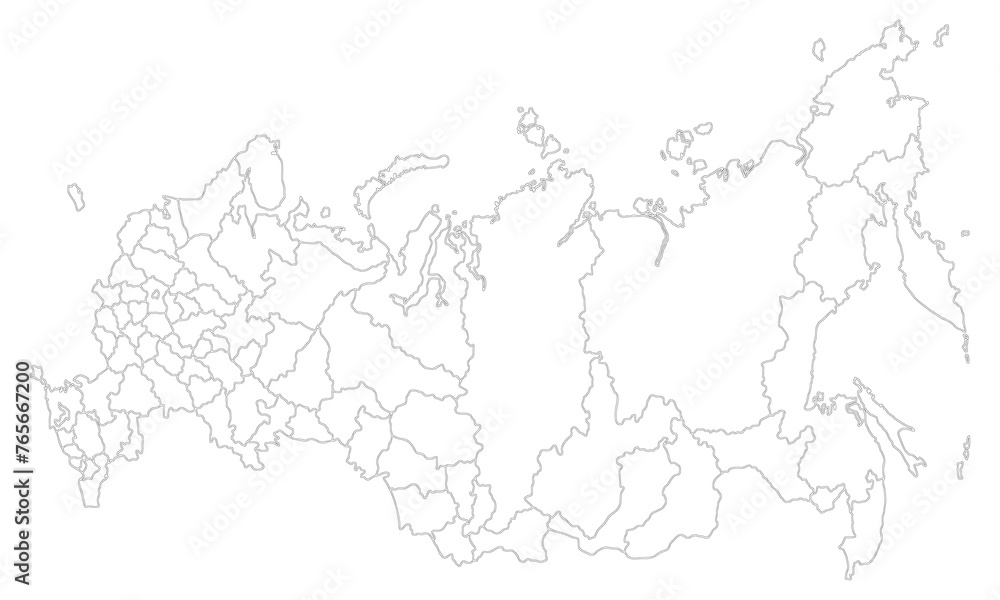 Fototapeta premium Outline russia map.