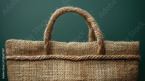White Bag on Green Table