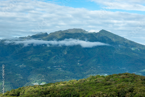 The Barú volcano is the highest elevation in Panama and one of the highest in Central America, with a height of 3475 m above sea level, view from Boquete village side, Chiriqui, Panama - stock video photo