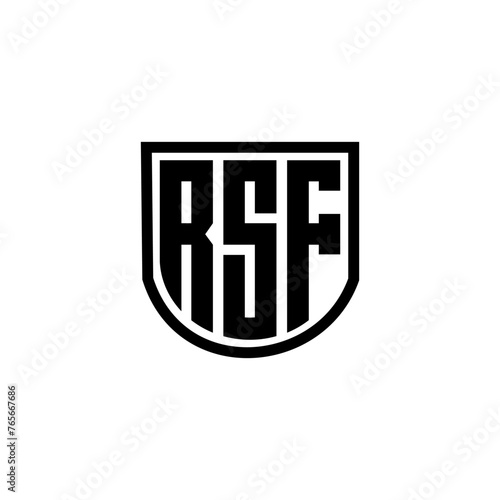 RSF letter logo design with white background in illustrator, cube logo, vector logo, modern alphabet font overlap style. calligraphy designs for logo, Poster, Invitation, etc. photo