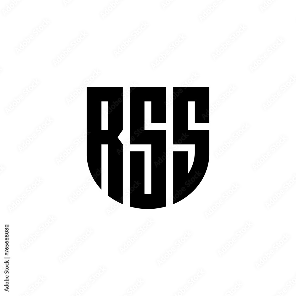 RSS letter logo design with white background in illustrator, cube logo ...