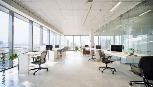 Blurring the Background in a Modern Office Interior 
