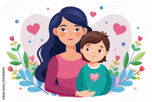 Mother s day vector arts illustration 