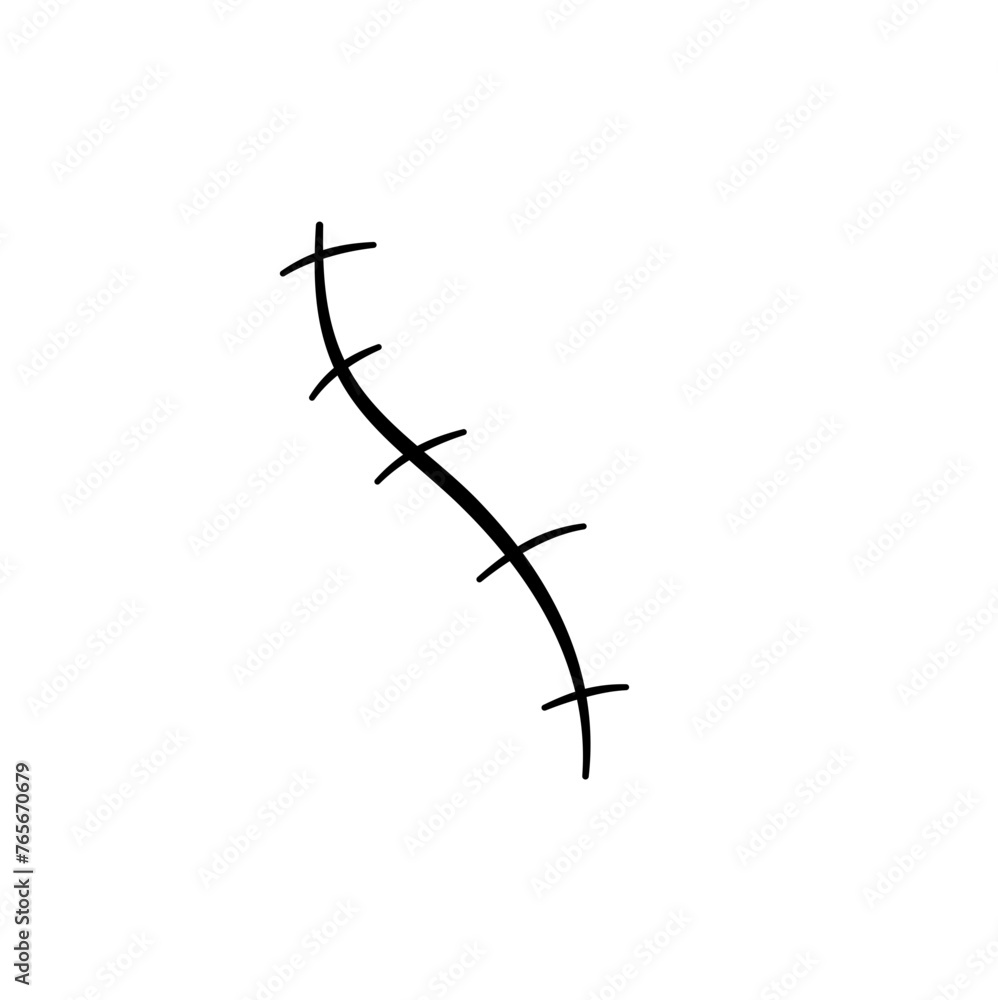 Simbol vektor logo ikon bekas luka Simbol vektor logo ikon bekas luka