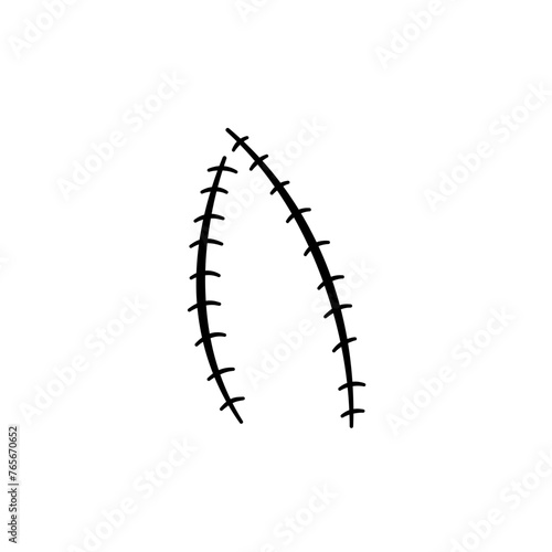 Simbol vektor logo ikon bekas luka