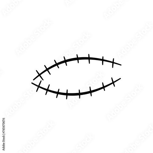 Simbol vektor logo ikon bekas luka