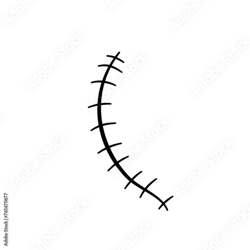 Simbol vektor logo ikon bekas luka