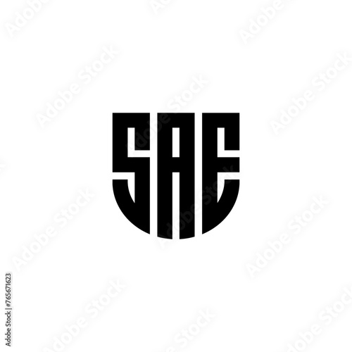 SAE letter logo design in illustration. Vector logo, calligraphy designs for logo, Poster, Invitation, etc.