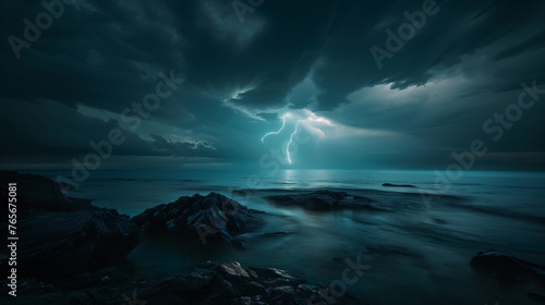 seascapes with voronoi diagram lightning