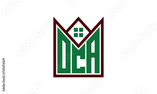 OCA initial letter builders real estate logo design vector. construction, housing, home marker, property, building, apartment, flat, compartment, business, corporate, house rent, rental, commercial