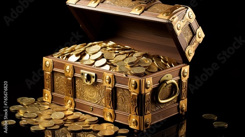 A symbolic image of a locked treasure chest, representing the inaccessible capital and frozen assets during a financial crisis  , photography photo
