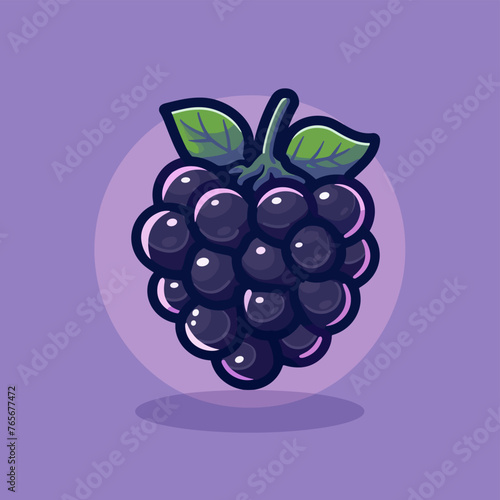 blackberry. Vector illustration.